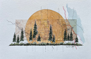 Topographic Map Art - SUMMERLAND, BC